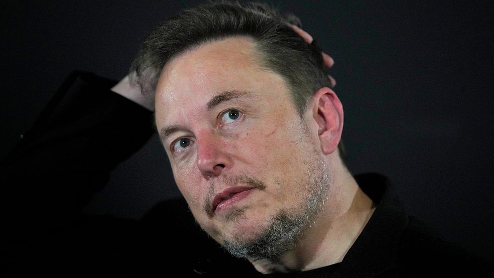 Elon Musk stryker sig i håret.