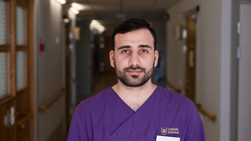 Vårdbiträde Nadim Nouri, anställd hos Uppsala kommun.