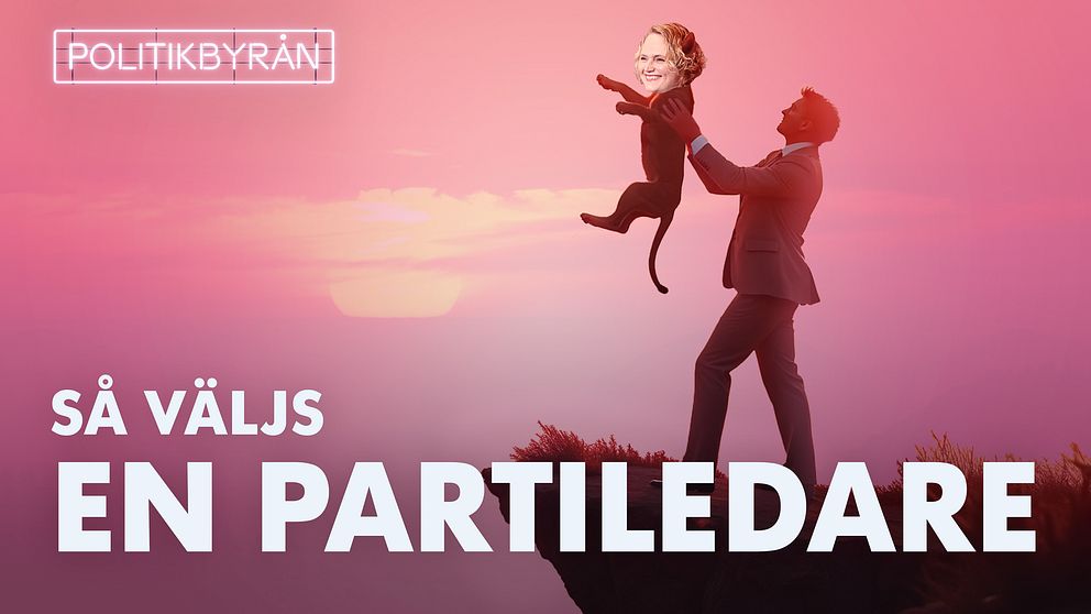 Politikbyråns omslagsbild, Anna Karin Hatt hålls upp likt Simba i Lejonkungen