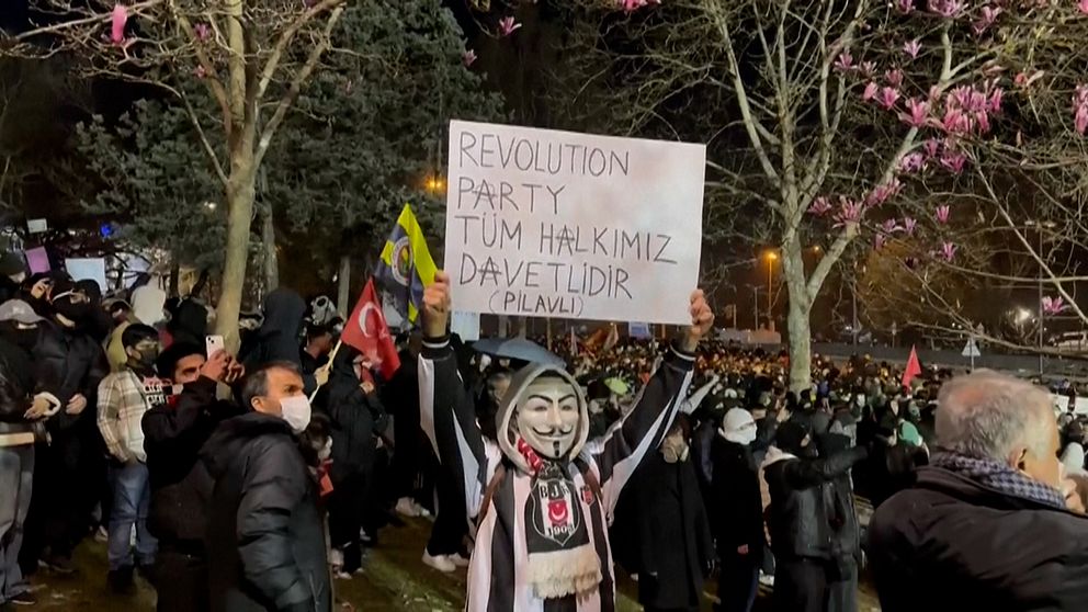 Demonstranter i Istanbul
