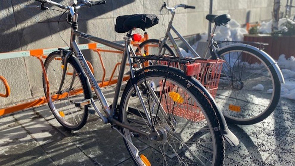 Cyklar i cykelställ