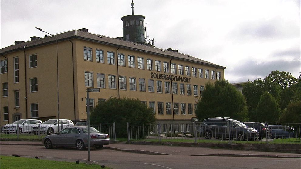 Exteriör på Solbergagymnasiet i Arvika.