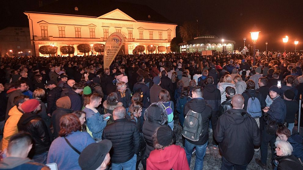 Crowd in Budapest