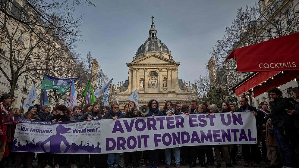 demonstrationer för abort i Frankrike