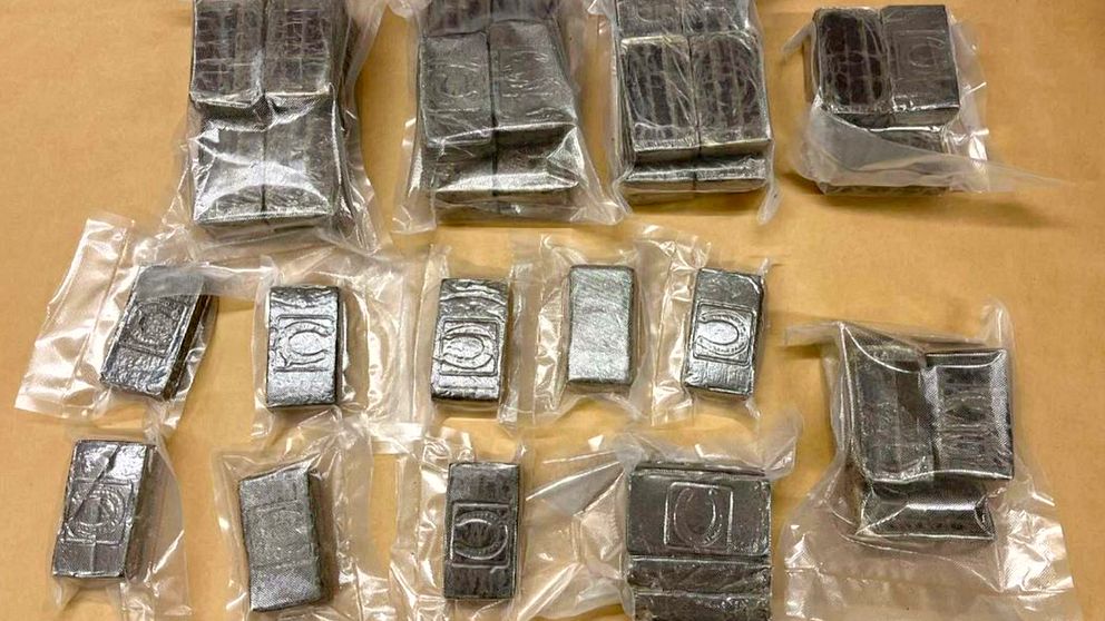 Delar av polisens beslag på Böleäng i Umeå.