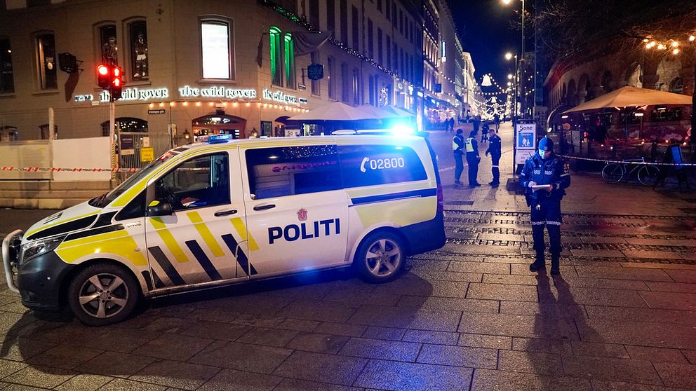 Polisbil på Norges paradgata Karl Johan.