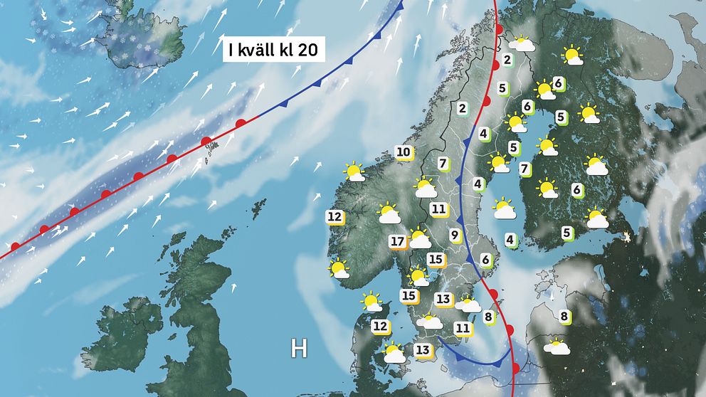 Vädret i kväll
