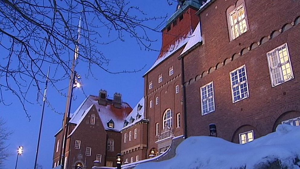 Östersunds rådhus i snö