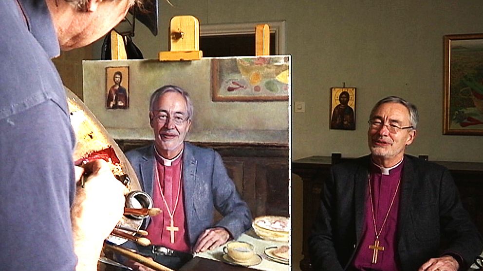 Här växer biskopens porträtt fram
