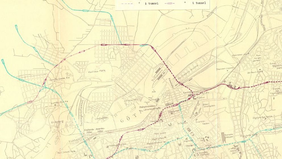 Tunnelbanakarta från 1934