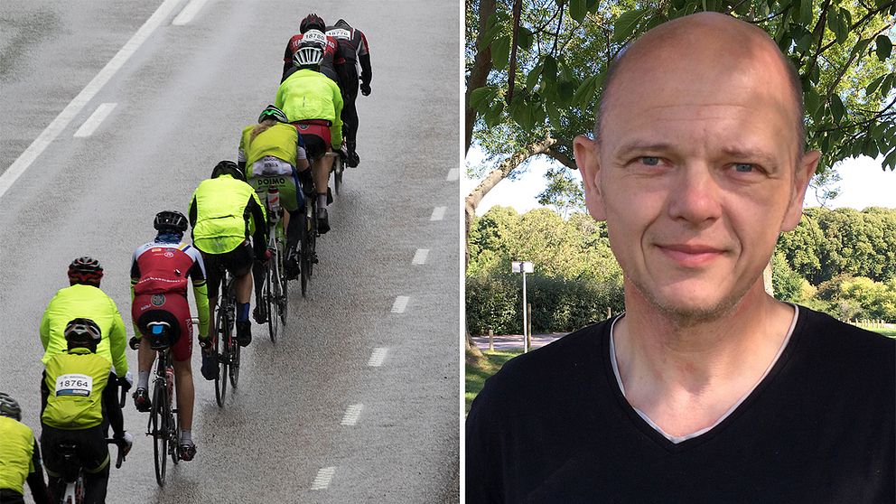 Cyklister på rad och Magnus Birath, Kalmar cykelklubb