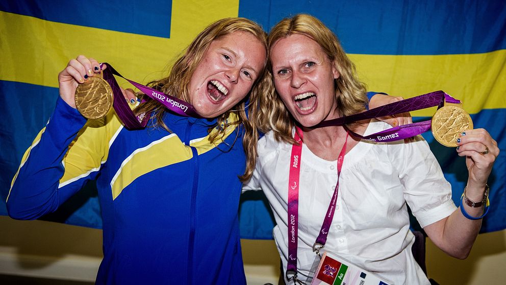 Maja Reichard (simning) och Anna-Carin Ahlqvist (bordtennis) två av medaljörerna i London-Paralympics.