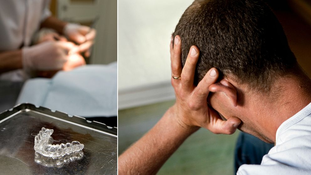 Många gnisslar tänder i sömnen, men pressar också samman käkarna under dagtid utan att tänka på det. Bettskena kan hjälpa.