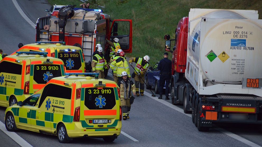 Trafikolycka på E20