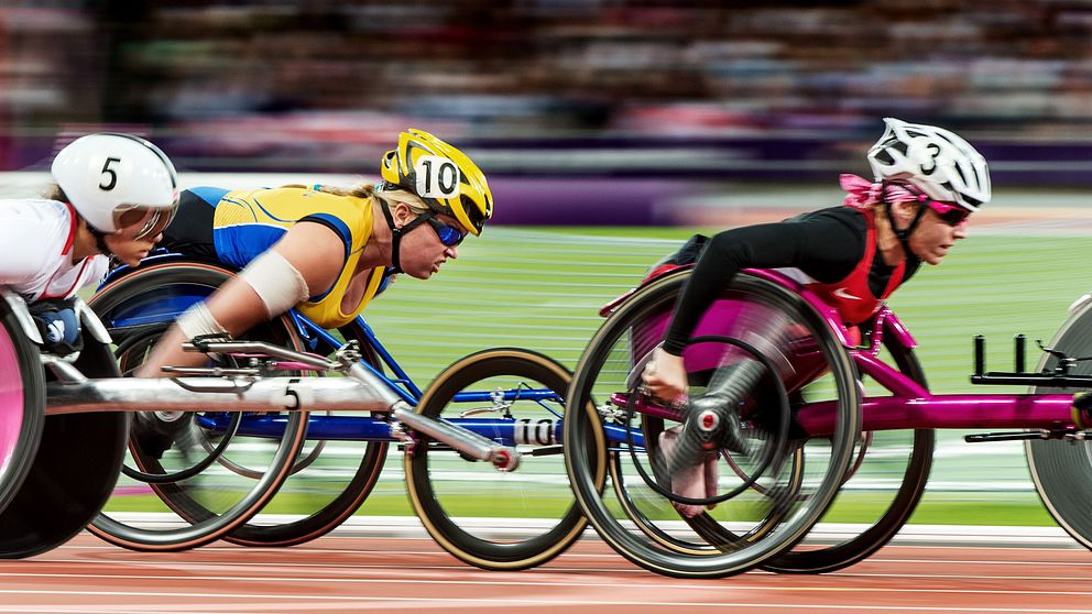Paralympics 2012, friidrott, rullstol, 1500m, Final: Gunilla Wallengren, Sverige.