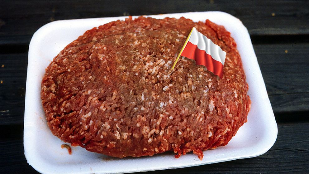 polsk köttfärs bildmontage