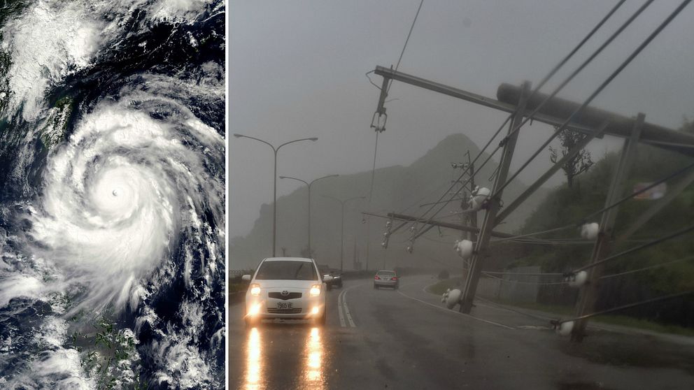 Årets kraftigaste orkan slog till mot Taiwan