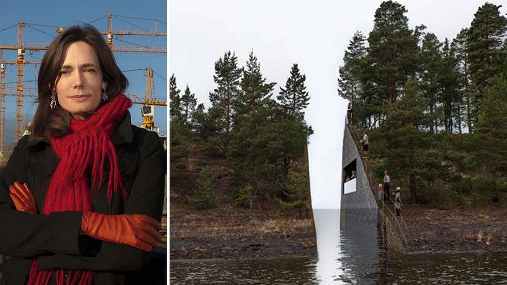 Magdalena Malm, chef för Statens konstråd, kritiserar den norska regeringens beslut att lägga Utøya-monumentet på is.