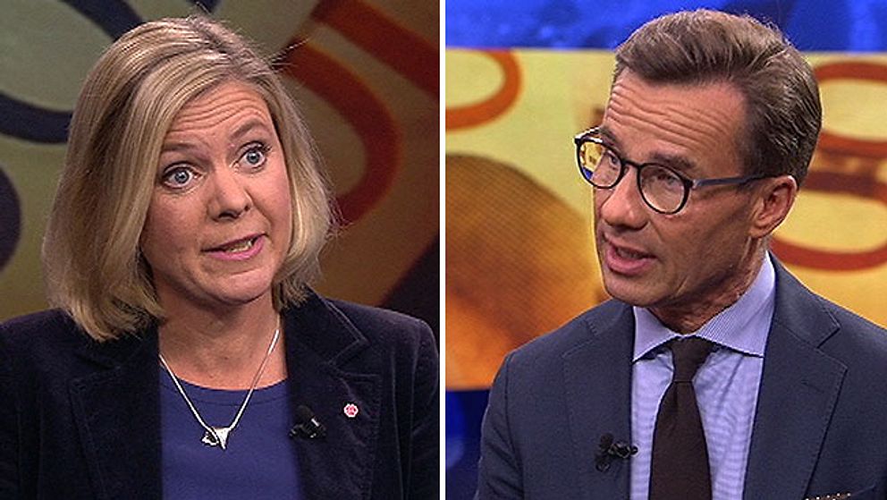 Magdalena Andersson (S), finansminister och Ulf Kristersson (M), ekonomisk-politisk talesperson