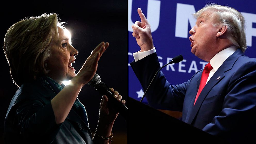 Hillary Clinton och Donald Trump möts i den första tv-sända debatten den 26 september.