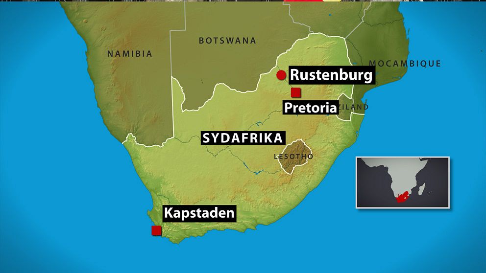 Karta över Sydafrika