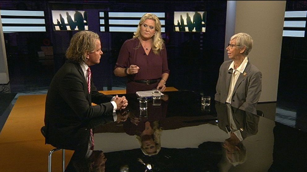 Madeleine Leijonhufvud, professor emerita i straffrätt, debatterar med advokat Björn Sandin.