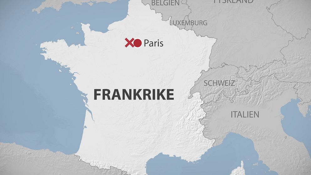 En karta över Frankrike.