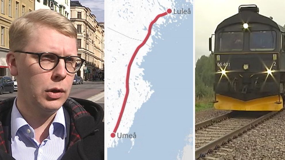 Kristoffer Tamson Norrbotniabanan och ett tåg