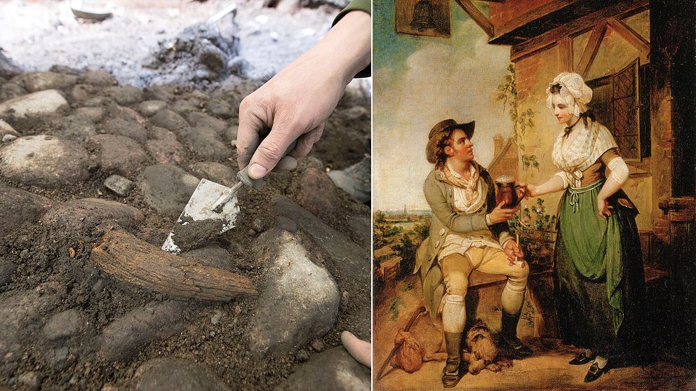 Puben i målningen är inte samma som arkeologerna har grävt fram.