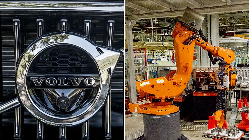 Volvologgan och robot från Volvos fabrik.
