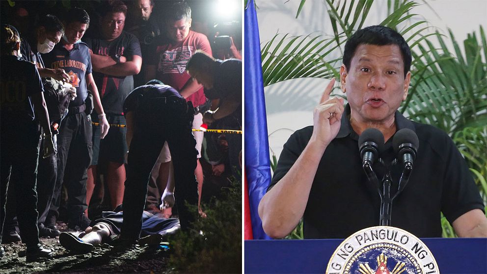 Polisen undersöker en misstänkt droghandlares död och president Rodrigo Duterte.