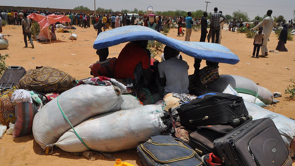Flyktingar i Nigeria som sökt sig undan striderna mellan nigeriska styrkor och Boko Haram. Arkivbild.