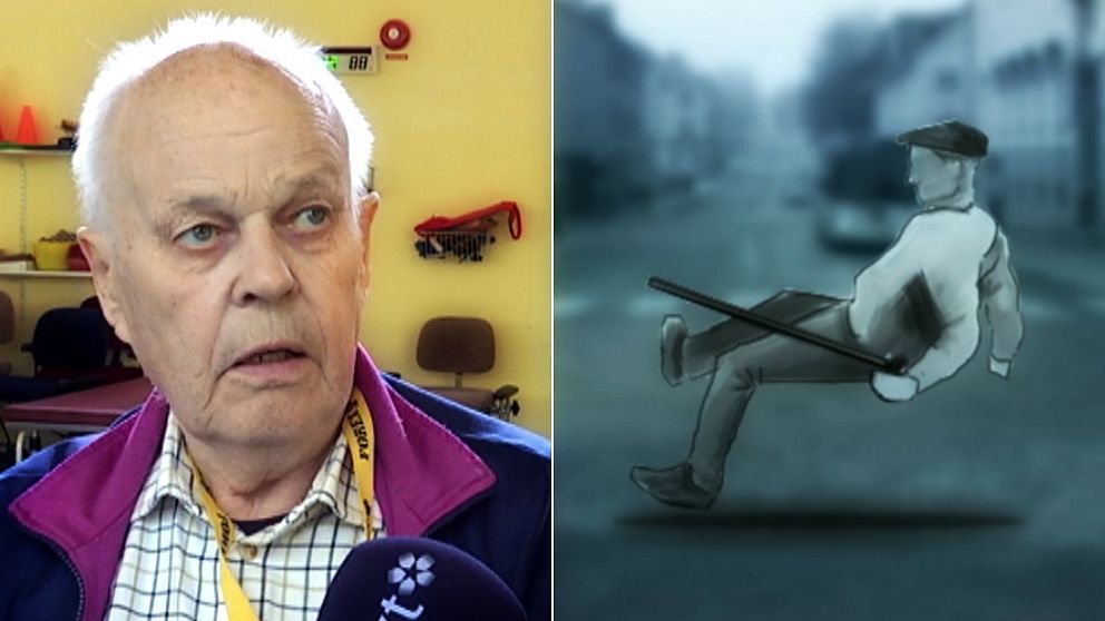 87-åriga Karl-Olof Knutsson från Jönköping råkade ut för en fallskada som gjorde att han bröt höftleden.