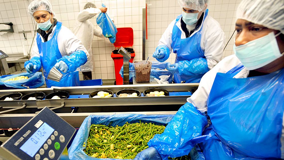 Sodexos matfabrik i Märsta utanför Stockholm.