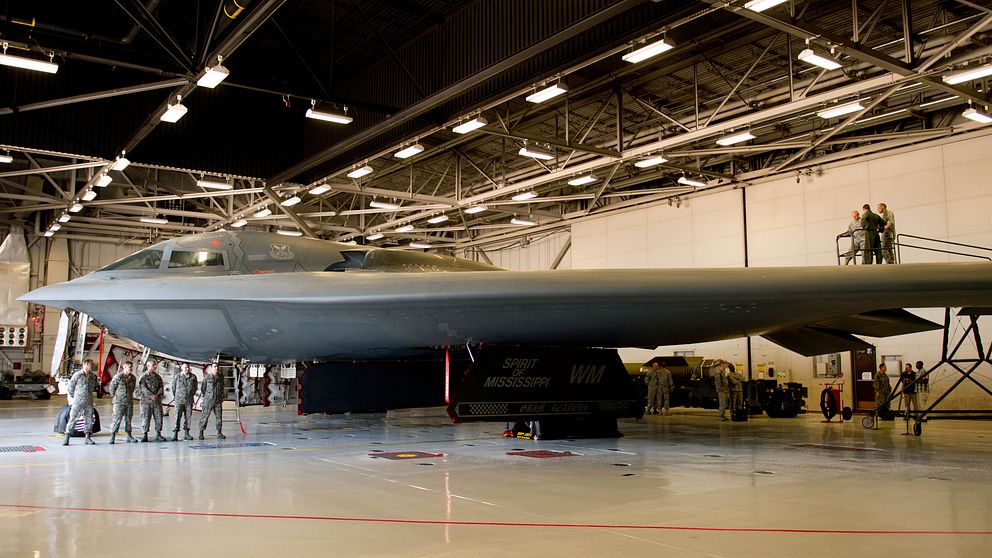 B2 bomber på Whiteman Air Force Base, MO, USA