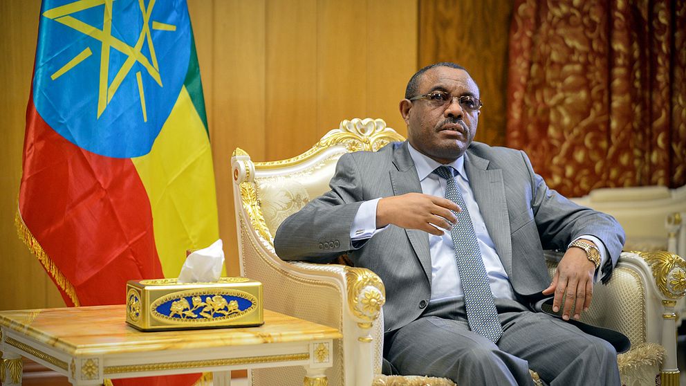 Etiopiens premiärminister Hailemariam Desalegn inför ett sex månader långt undantagstillstånd. Arkivbild.