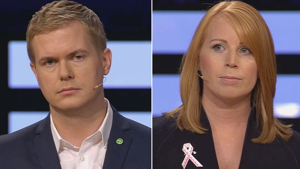 Gustav Fridolin och Annie Lööf.