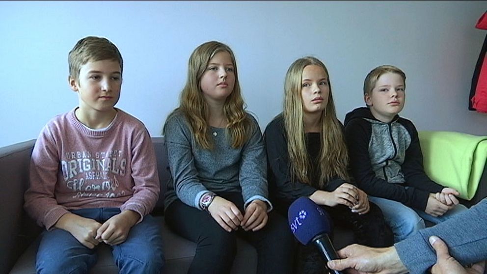 Elever årskurs fem Nya Raketskolan Kiruna