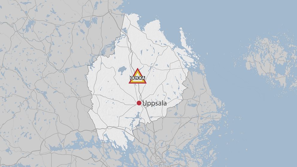 Karta Uppsala län