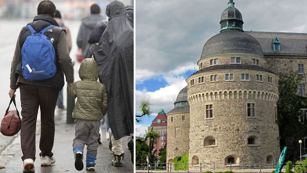 Nyanlända och Örebro slott.
