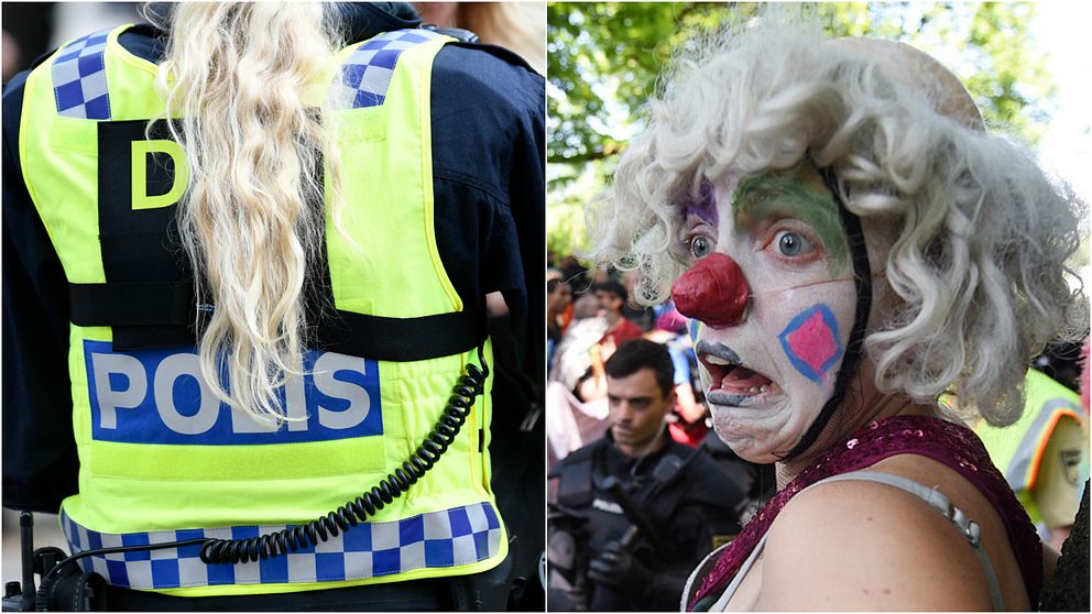 Polis samt clown
