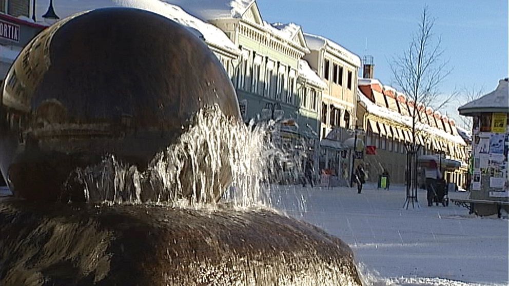 stenfontänen i Lycksele.