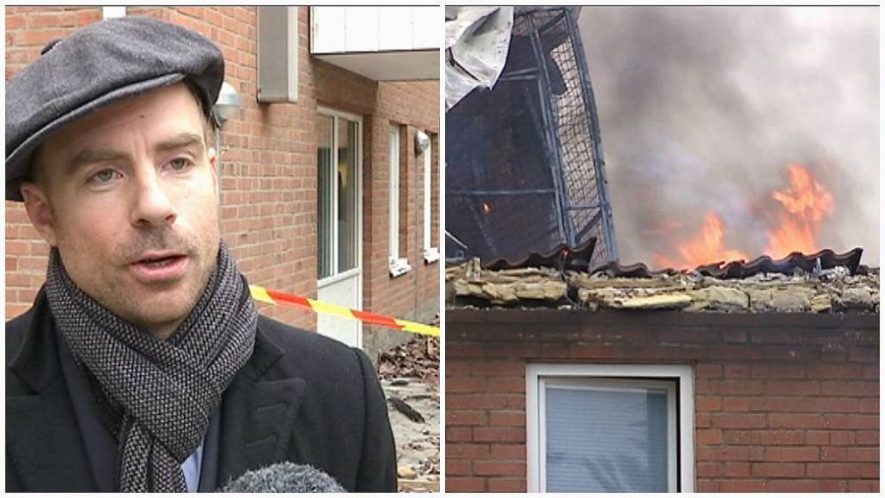 Robert Lindahl om branden på Barnhemsgatan i Linköping.
