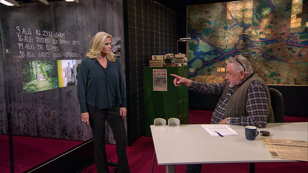Camilla Kvartoft och Leig GW Persson i Veckans brott.