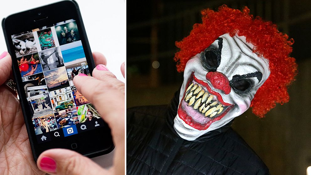 En clownliknande figur i sociala medier oroar elever på Gullbrandstorpsskolan.
