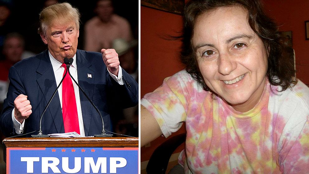 Republikanernas presidentkandidat Donald Trump och Daniela Perez, som lever som papperslös i USA.