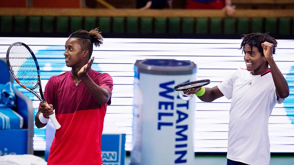 Mikael och Elias Ymer under Stockholm Open.