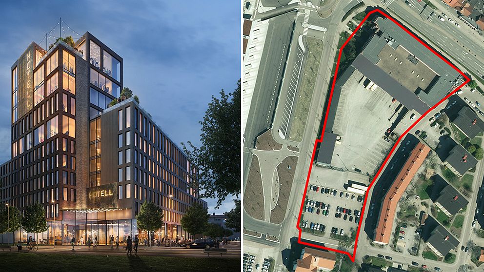 Enligt detaljplanen förväntas hotellet bli 45 meter högt.