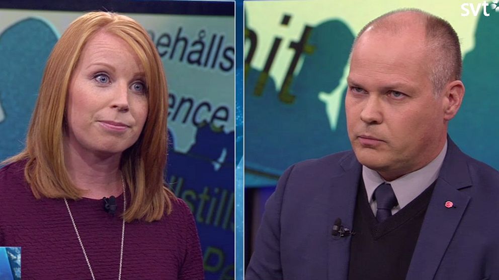 Annie Lööf och Morgan Johansson.