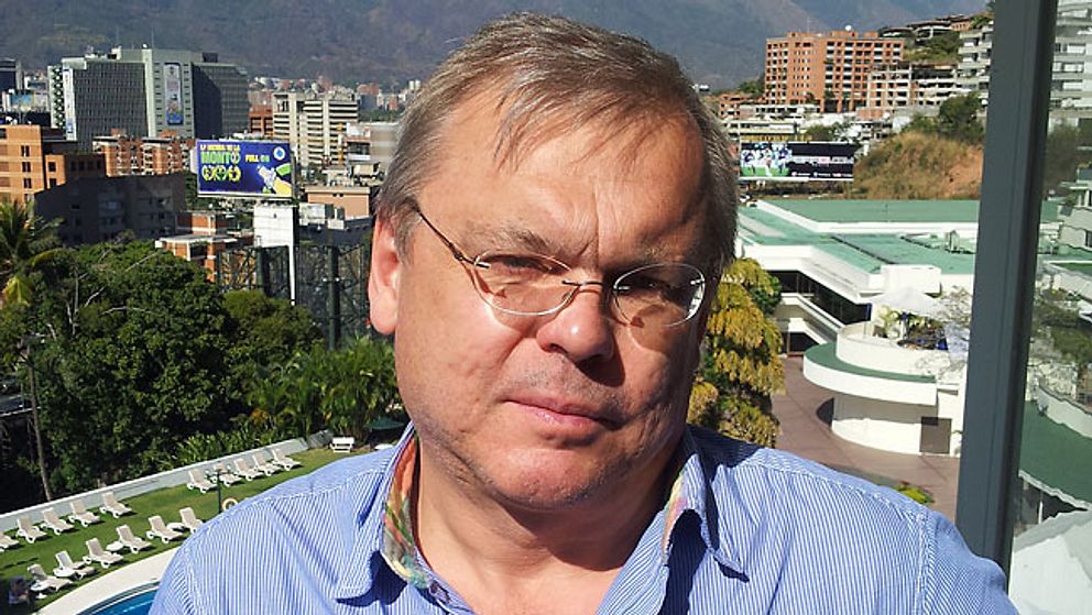 Bert Sundström på plats i Caracas, Venezuela